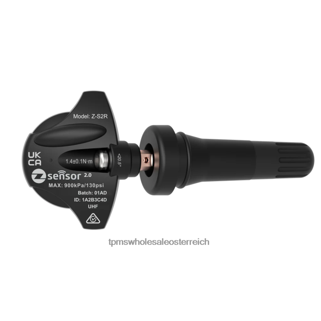 TPMS Shop - Land Rover OEM-Ersatz-TPMS-Sensor – OEM-Teilenummer LR066378, FW931A159AB, Frequenz 433 MHz P4FX8157 Ventilschaft aus Gummi